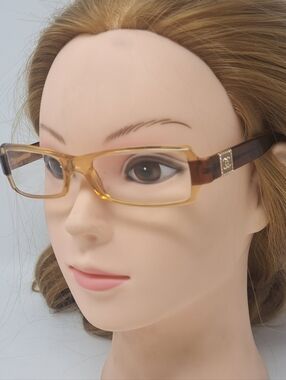 CHANEL Women's Glasses Frames Transparent Crystal Beige Brown 3064B 53-17-135